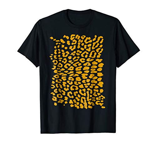 Gold Cheetah Print Great Costume Halloween Cheap DIY T-Shirt