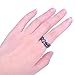 Bamos Jewelry Womens Purple ZC Stone Promise Gift Rings Lab for Engagement Wedding Criss Cross Black Gold Plated Ring for Her Size 5-10