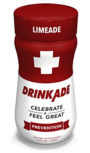 DrinkAde Hangover Prevention (24 Pack) for Hydration & Liver Detox with Electrolytes, Vitamin B, Milk Thistle, Only 5 Calories, Vegan, No Sugar, Caffeine-Free, Non-GMO
