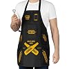 Froster Man Koken Schort, BBQ Schort met Zakken, inclusief 4 bierzakken, Keukenschort voor Mannen, Zwart, One Size
