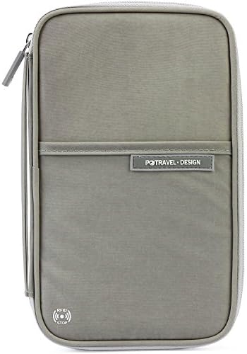 VanFn Passport Wallets, Travel Wallet, RFID Family Passport Holder, Trip Document Organizer (Grey)