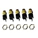 Lsgoodcare 5PCS 3.5MM Female Headphone Stereo Jack Panel Mount Connector Gold Plated Jack