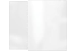 Risch 4.25” x 11” Removable Heat-Sealed 10-Gauge Vinyl Add-A-Page Inserts for 8.5” x 11” Pocket Styled Menu Covers, Clear, 2 View (Pack of 24) - Made in The USA