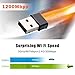 USB WiFi Dongle - Maxesla Mini WiFi Adapter 1200M 802.11ac Dual Band 2.4/5GHz AC1200 Wireless Network Adapter for PC Desktop Laptop, Compatible with Windows, Mac OS X