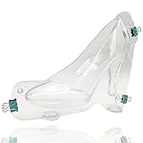 3D High Heel Shoe Mold, HULISEN Chocolate Shoe Mold Bundle Molding Fondant Cake Candy Mold Decorating DIY Home Baking, 6.1 inch Long (Large Size High Heel Shoe)