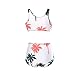 Blooming Jelly Women's Coconut Tree Print High Waist Bikini Set Bathing Suit , Size X-Large Multicoloured