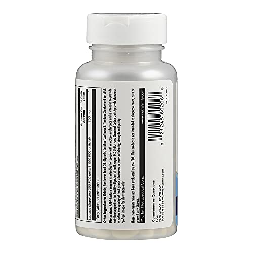KAL Lactase Enzyme 250 mg Healthy Digestion Support for Lactose