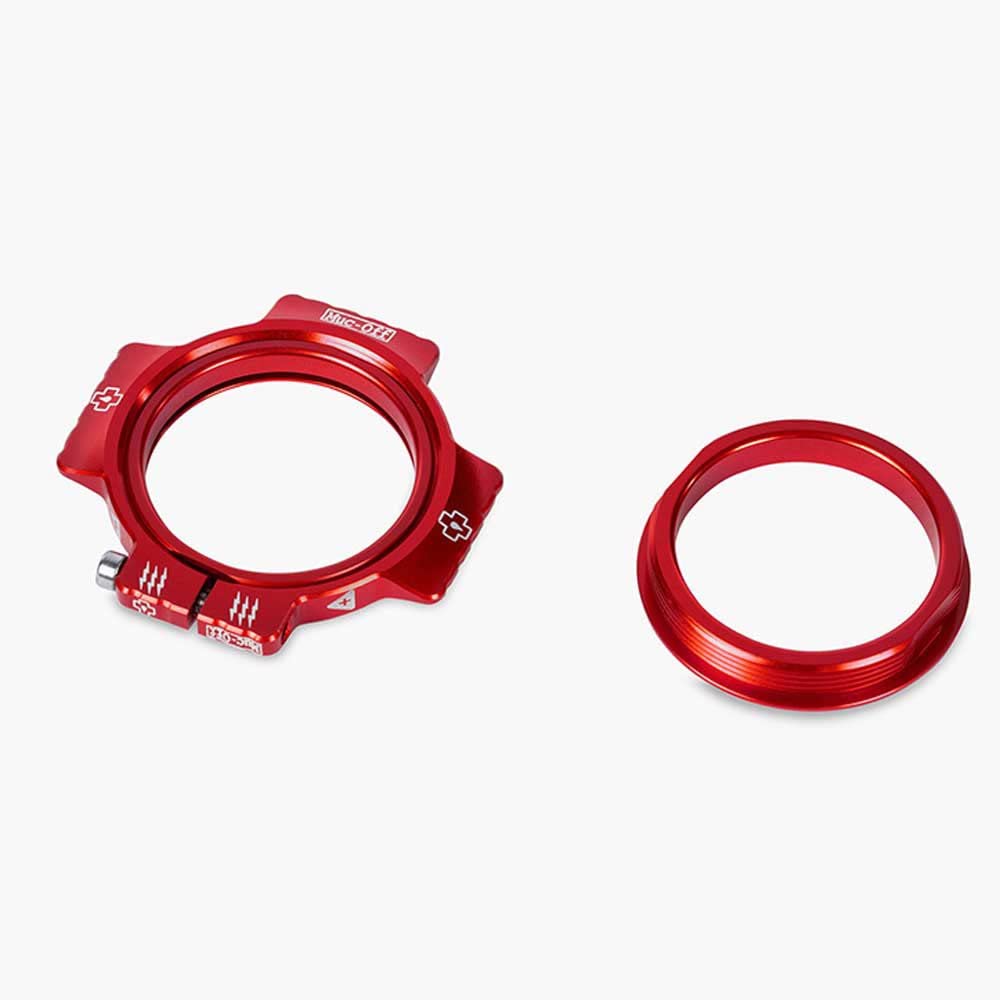 Muc Off Crank Preload Ring - Precision CNC Machined 7075 Aluminium - Adjustable Bottom Bracket Preload Tensioner - Red