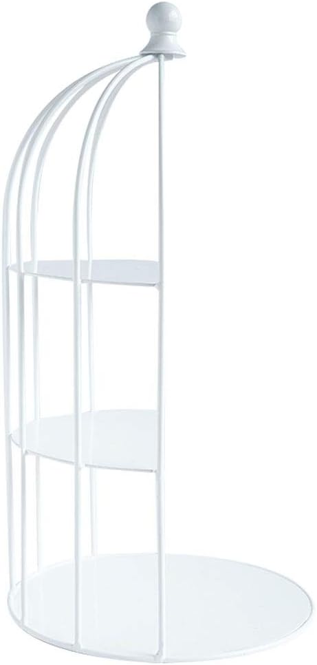 Xinxinchaoshi Tier Cupcake Stand Dessert Frame Creative Decoration Bird Cage Cake Rack Wrought Iron Snack Rack Three-Layer Cake Display Stand Display Tower Fruit Plate