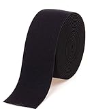 Gourd 5 Yards Black Plush Elastic,Soft Comfortable Sewing Elastic (1.25-Inch)