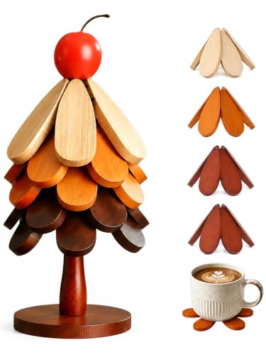 Wooden Trivets for Hot Dishes Christmas Tree