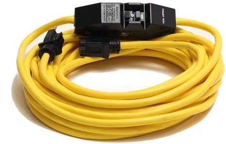 Century Wire D18012100 PowerTech 20 Amp 12/3 AWG GFCI Extension Cord w/ Adapter - 100 ft. (Yellow)