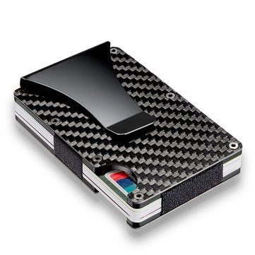 Tles - Outdoor Bag - Slim Carbon Fiber Credit Card Holder Blocking Metal Wallet Money Clip Case Cartridge Clip Fiber Billfold Pocketbook Notecase - 1PCs - Thumbnail 7