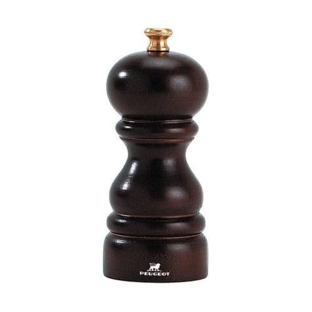 PEUGEOT - Paris 12 cm Pepper Mill - Classic Grind System - Made with PEFC Certified Wood - Lifetime Guaranteed Mechanism - Made in France - Chocolate Colour