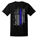 GunShowTees Back The Blue/Thin Blue Line America Flag Police Lives Matter Shirt, 2X-Large, Black