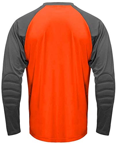 Admiral Sentry Goalkeeper Jersey, Fluorescent Orange/Steel, Youth Small - Thumbnail 3