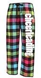 Cheerleading Drawstring Flannel Pant Adult Small Neon Plaid