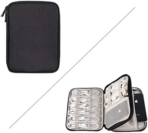 VENUSPANG Electronic Organizer Travel Universal Cable Organizer Electronics Accessories Cases for Cable, Charger, Phone, USB, SD Card, Black