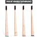 Natural Charcoal Bamboo Toothbrush - Soft Medium Charcoal Bristle - Pack of 4 Toothbrushes - BPA Free Bristles - Non Electric Toothbrush: 100% Eco Friendly - Zero waste product
