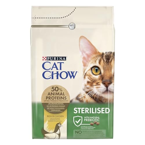 PURINA Cat Chow - Croquettes Chat Adulte Stérilisé au Poulet - 4 x 3 kg