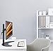 Gibbon Mounts Single Monitor Desk Mount, Free-Standing 75x75 or 100x100 VESA Mount Riser with Steel Base, Tilt, Swivel, Rotation, Height Adjustable,Full Motion