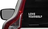 BTS Text Love Yourself Version 2 Car Die Cut Vinyl Decal Bumper Sticker for Car Truck Auto Windshield Wall Window Ipad Tablet Macbook Laptop Computer Home Custom and More (White)