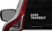 BTS Text Love Yourself Version 2 Car Die Cut Vinyl Decal Bumper Sticker for Car Truck Auto Windshield Wall Window Ipad Tablet Macbook Laptop Computer Home Custom and More (White)