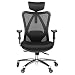 Duramont Ergonomic Adjustable Office Chair with Lumbar Support and Rollerblade Wheels - High Back with Breathable Mesh - Thick Seat Cushion - Adjustable Head & Arm Rests, Seat Height - Reclines