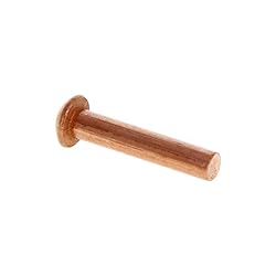 Aicosineg Solid Rivets,50Pcs M4 Round Head Copper