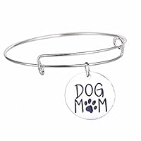 Divine Kids Dog Mom Bangle Adjustable Wire Bracelet