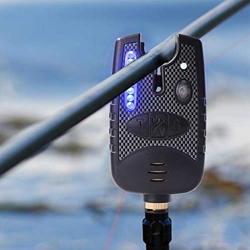 Vakind Wireless Fishing Bissanzeiger Angeln Bissanzeiger Blaue LED-Fischen-Anzeige Wasserdicht-Ton-Alarm für Angel… – Bild 5