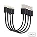 USB Lightning Cable, 8 Inch/20CM [4-Pack] by Wasserstein for iPhone 7, 6s Plus, 6 Plus, 5s 5c 5, iPad Air, Air2, Pro, iPad mini,mini2, mini3, mini 4, iPad 4th Gen (Black)