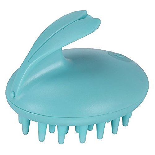 GHB Electric Scalp Massager Waterproof Shampoo Brush Vibrate Shower Hand Held Massager Blue