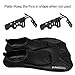 ANGGO Short Swim Fins for Diving and Snorkeling (Black,L)