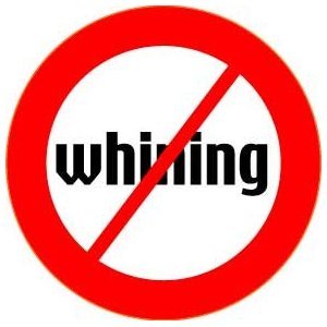 [Quantity 22] NO WHINING Pinback Buttons 1.25" pins RED SLASH Fend Off Whiny People