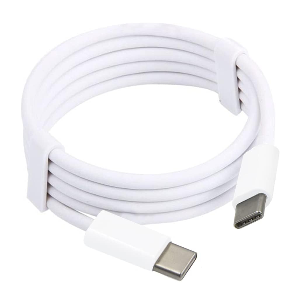 MMOBIEL USB C to USB C Charger Cable - Fast Charging Data Lead for MacBook Air/Pro, iPad Air/Pro, iPhone 16/15, Samsung Galaxy S24/S23/S22/S21, Pixel 3/4-1m /3ft - White