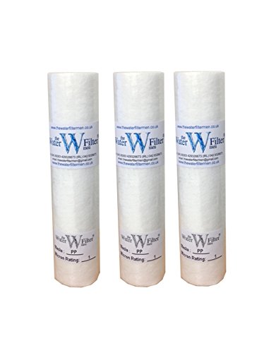 10" PP Sediment 1mic Sediment Particle Reverse Osmosis Water Filter Cartridge 1 Micron (3 Pack)