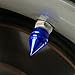 Senzeal 5X Impale Spike Style Polished Aluminium Alloy Tire Valve Caps Blue