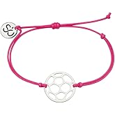 Sportybella Soccer Bracelet, Soccer Jewelry, Adjustable Stainless Steel Soccer Charm Bracelets - Soccer Gifts