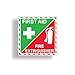 First Aid Kit/Fire Extinguisher Inside Sticker for Emergency Safety Box or Kit Rescue Alert 911 Decal