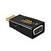 CableCreation HDMI to VGA Adapter Gold Plated HDMI HDTV to VGA with Audio Converter Male to Female Support 1080P Black