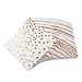 ALINK 50 Rose Gold Dots Luncheon Paper Napkins, Disposable Paper Party Napkins for Birthday, Wedding, Baby/Bridal Shower, Christmas, 6.5 x 6.5 inch