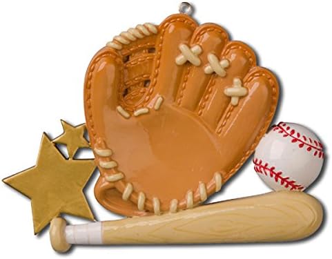 Baseball Sport Glove Personalized Christmas Tree Ornament