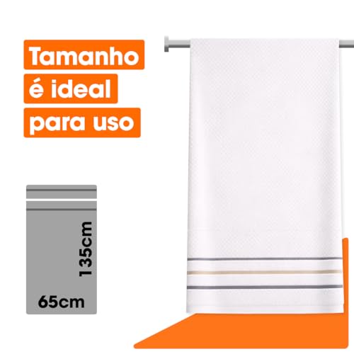 Toalha Banho Gigante Algodão Luxo Macia Alta Absorção Felpuda Premium Fio Penteado Hotel Spa Cor Branco