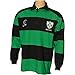 Malham Irish Rugby Shirt Men, Green Blue Shamrock Crest, Irish Fan Shirt.