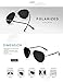 LUENX Mens Womens Sunglasses Aviator Polarized Black, LightWeight Metal Frame,Large 60mm Lens,with Case,for Driving,Fishing,Outdoor,Travel