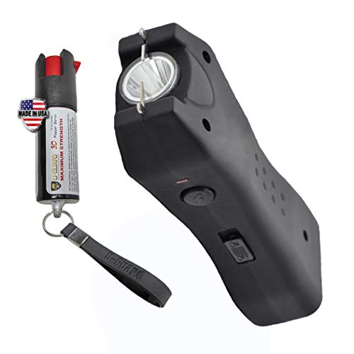 Pocket Stun Gun Flashlight Taser Pepper Spray Kit. Includes Mini Stun
