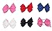 Boutique Bows Grosgrain Ribbon Wrapped Headbands Red Hot Pink Navy Black White(5 Pack)