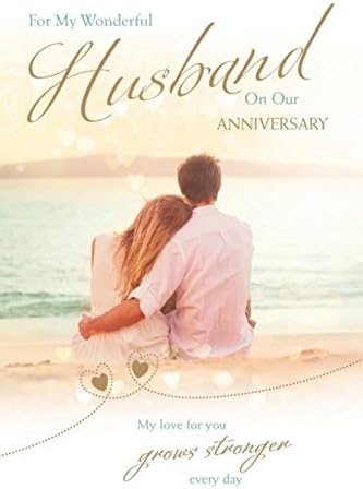 Cartolina Di Anniversario Per Mariti Con Dedica D Amore In Inglese Amazon It Casa E Cucina