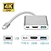Type-C to Hdmi Multiport Adapter,Type-C Hub to HDMI 4K/USB 3.0/USB-C Charging Port and Converter for MacBook/Chrome Book to HDTV/Projector